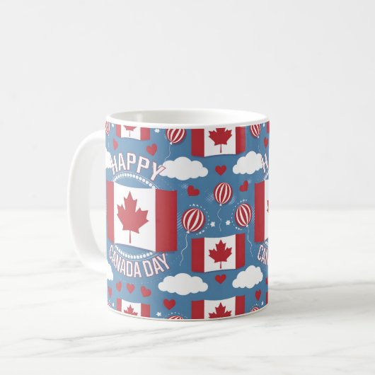 Happy Canada Day Gift Koffiemok (Voorkant links)
