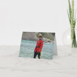 Happy Canada Day Grappige knappe Mountie Foto Kaart