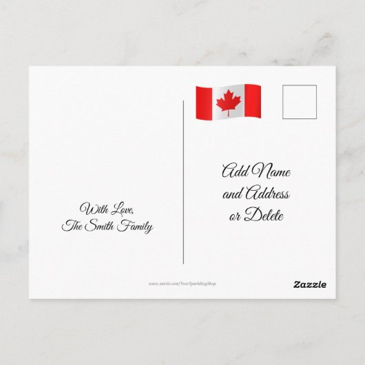 Happy Canada Day Greeting Maple Leaf Hearts Cute Briefkaart (Achterkant)