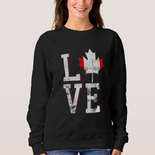 Happy Canada Day I Love Canada Maple Leaf Flag Trui (Voorkant)