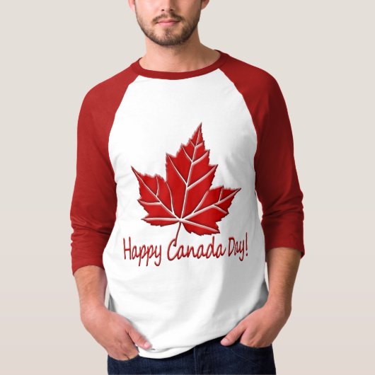 Happy Canada Day Jersey Canada Souvenir Shirt (Voorkant)