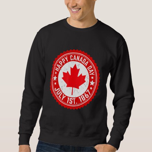 Happy Canada Day Juli 1867 Maple Leaf Canadian Fla Trui (Voorkant)