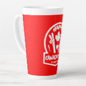 Happy Canada Day Juli 1 Grote KoffieMok Latte Mok (Linkerhoek)