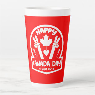 Happy Canada Day Juli 1 Grote KoffieMok Latte Mok