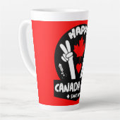 Happy Canada Day Juli 1 KoffieMok Latte Mok (Linkerhoek)