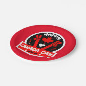 Happy Canada Day Juli 1 Papieren Bordje (Gekanteld)