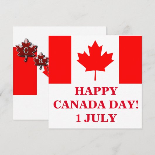 HAPPY CANADA DAY KAART (Voorkant / Achterkant)