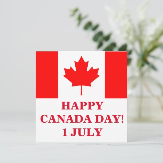 HAPPY CANADA DAY KAART (Staand voorkant)