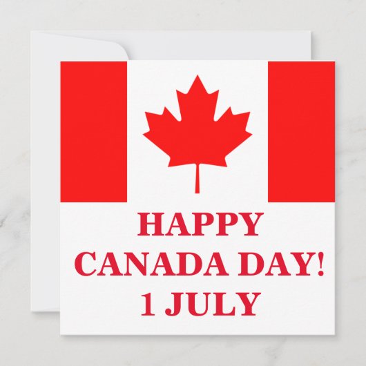 HAPPY CANADA DAY KAART (Voorkant)