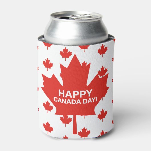 Happy Canada Day Koelbox Blikjeskoeler (Blikje Voorkant)