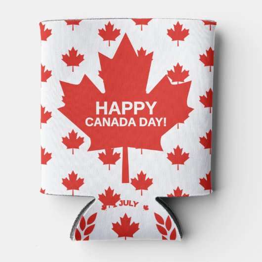 Happy Canada Day Koelbox Blikjeskoeler (Voorkant)