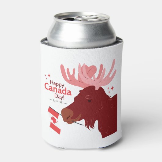 Happy Canada Day Koelbox Blikjeskoeler (Blikje Voorkant)