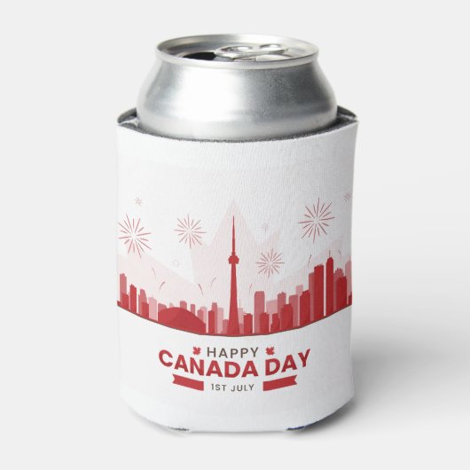 Happy Canada Day Koelbox Blikjeskoeler (Blikje Voorkant)