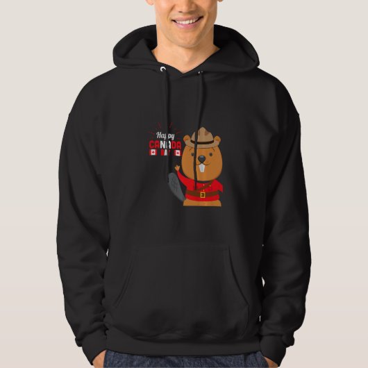 Happy Canada Day Maple Leaf Canada Day Kinder peut Hoodie (Voorkant)