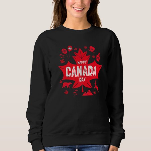 Happy Canada Day Maple Leaf Canada Day Party Trui (Voorkant)