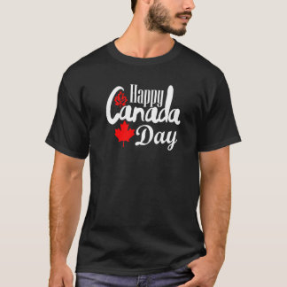 Happy Canada Day Maple Leaf Canadian Flag Kinder T-shirt