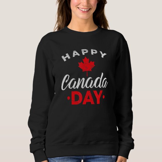 Happy Canada Day Maple Leaf Canadian Flag Trui (Voorkant)