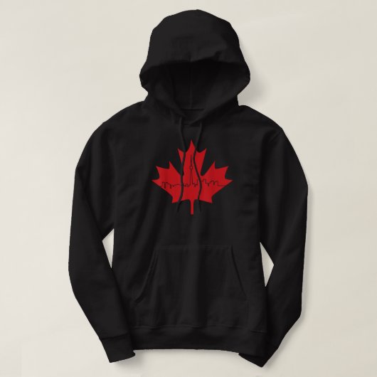 Happy Canada Day Maple Leaf Flag Patriotic Hoodie (Design voorkant)