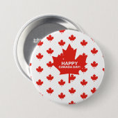 Happy Canada Day Maple leaf Ronde Button 7,6 Cm (Voorkant /achterkant)