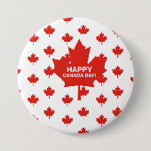 Happy Canada Day Maple leaf Ronde Button 7,6 Cm (Voorkant)