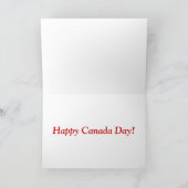 Happy Canada Day-Maple Leaves Kaart (Binnen)