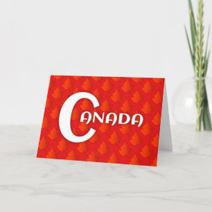 Happy Canada Day-Maple Leaves Kaart