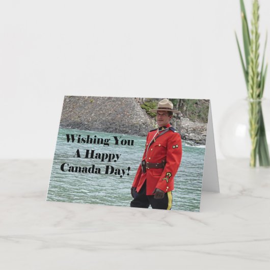 Happy Canada Day Mountie Foto Kaart (Voorkant)