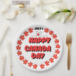 Happy Canada Day Papieren Bordje