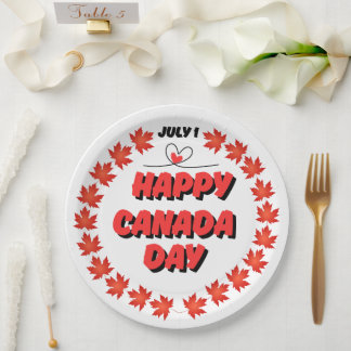 Happy Canada Day Papieren Bordje
