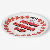 Happy Canada Day Papieren Bordje (Gekanteld)