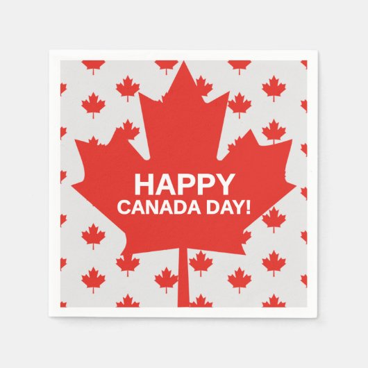 Happy Canada Day papieren servetten (Voorkant)