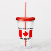 Happy Canada Day-partij levert Canadese vlag Acryl Drinkbeker (Voorkant)