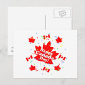Happy Canada Day Party Briefkaart (Voorkant / Achterkant)