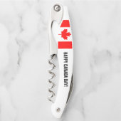 Happy Canada Day party kurkentrekker flesopener (Voorkant)