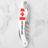 Happy Canada Day party kurkentrekker flesopener (Achterkant)