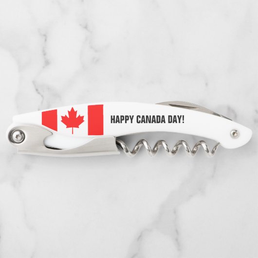 Happy Canada Day party kurkentrekker flesopener (Voorkant)