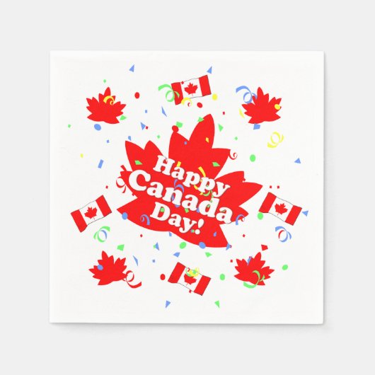 Happy Canada Day Party Servetten (Voorkant)