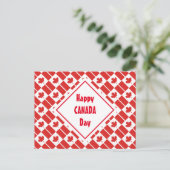 HAPPY CANADA DAY Patriotic 1 juli Canadian Briefkaart (Staand voorkant)