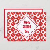 HAPPY CANADA DAY Patriotic 1 juli Canadian Briefkaart (Voorkant / Achterkant)