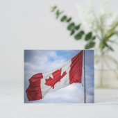 Happy Canada Day Red en White Canadian Flag Briefkaart (Staand voorkant)