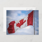 Happy Canada Day Red en White Canadian Flag Briefkaart (Voorkant / Achterkant)