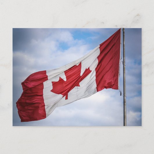 Happy Canada Day Red en White Canadian Flag Briefkaart (Voorkant)