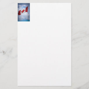 Happy Canada Day Red en White Canadian Flag Briefpapier