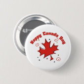 Happy Canada Day Ronde Button 5,7 Cm (Voorkant /achterkant)