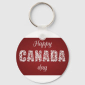 Happy Canada Day Sleutelhanger (Voorkant)