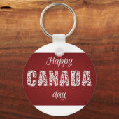 Happy Canada Day Sleutelhanger (Voorkant)