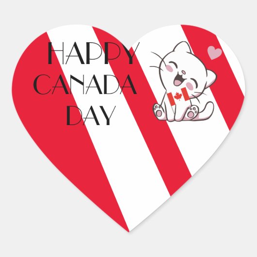 Happy Canada Day Sticker (Voorkant)