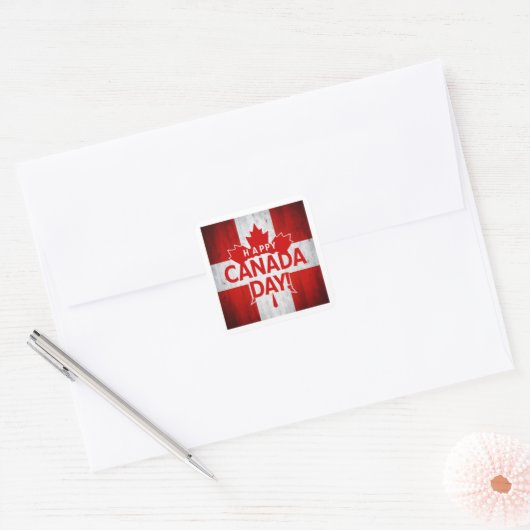 Happy Canada Day Sticker (Envelop)