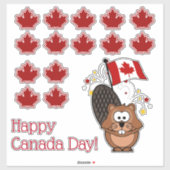 Happy Canada Day Sticker (Vel)