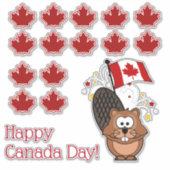 Happy Canada Day Sticker (Voorkant)